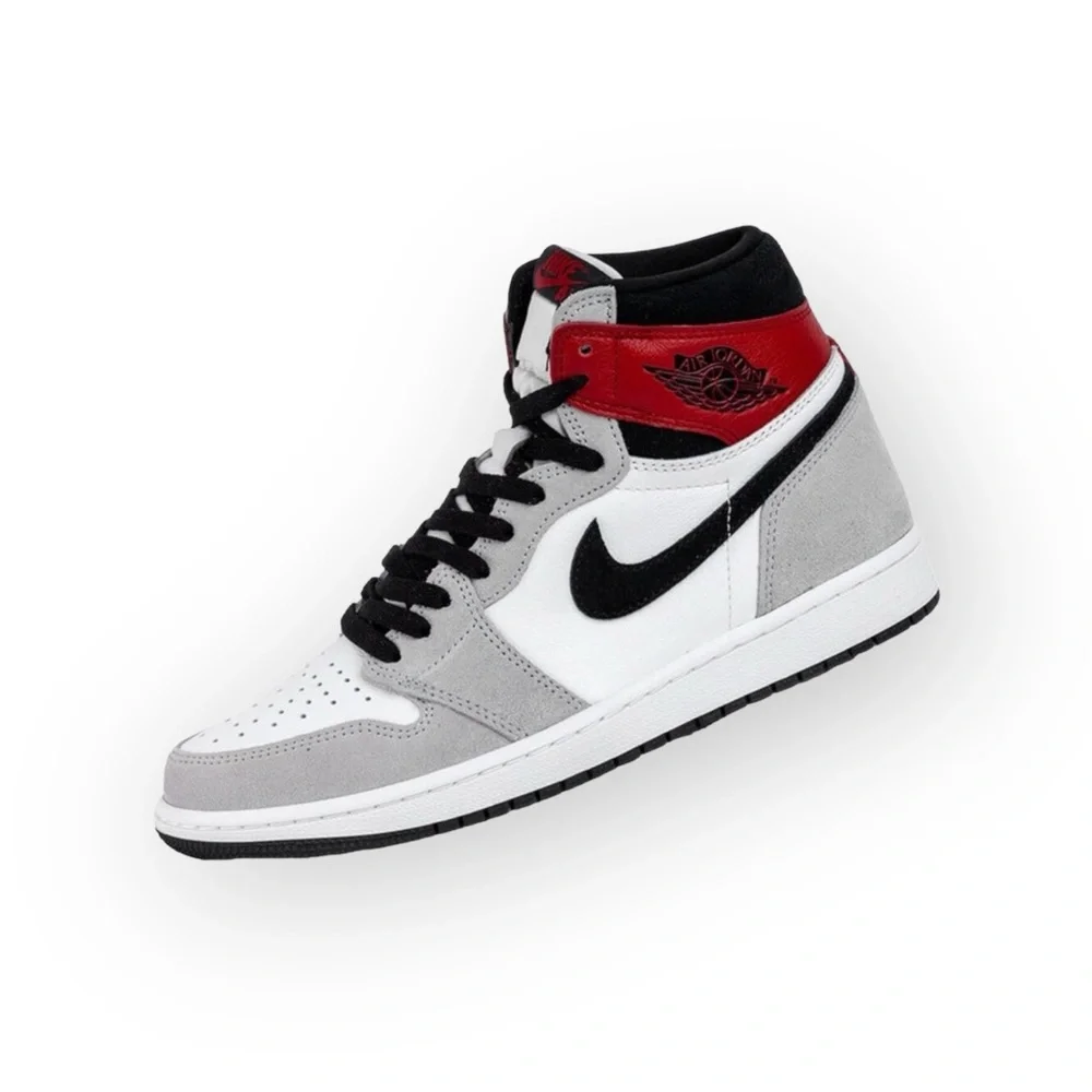 Nike ✔︎ Air Jordan 1 Retro Hi Top Basketball Shoes ✔︎ Light Smoke Grey ✔︎ 40.5